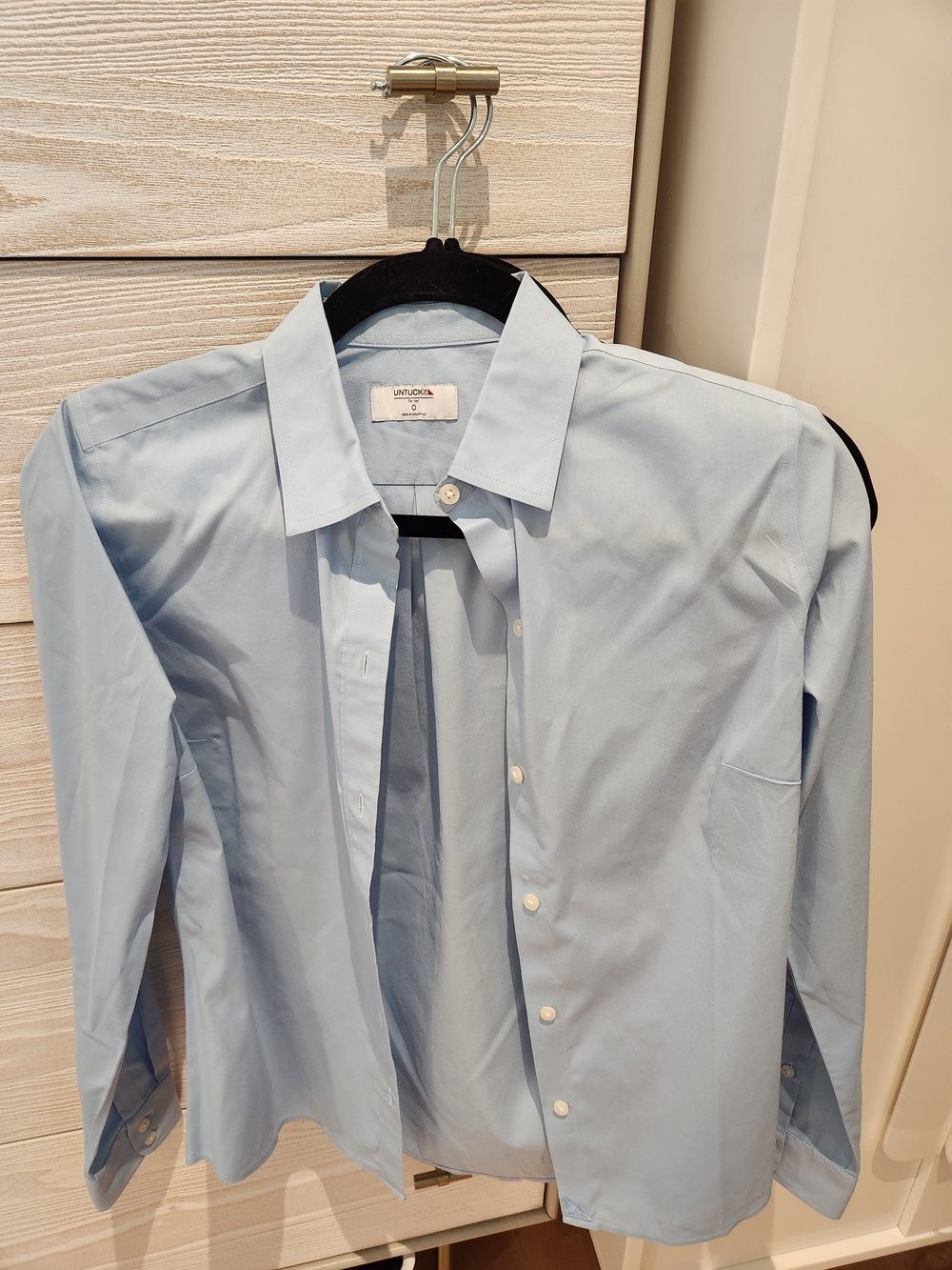 UNTUCKit Women's Sky Blue Button-Down Dress Shirt
